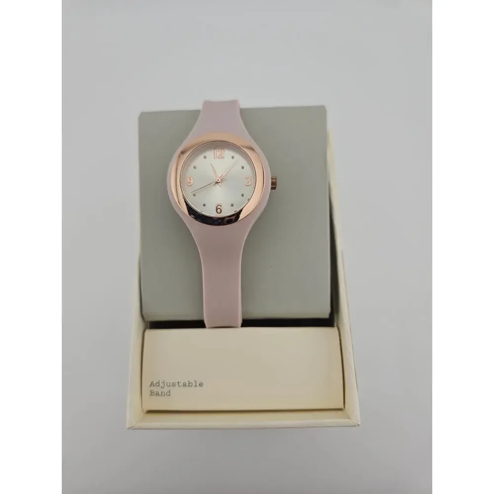 A New Day Women's Contemporary Watch Rose Gold Pink Minimalist Feminine